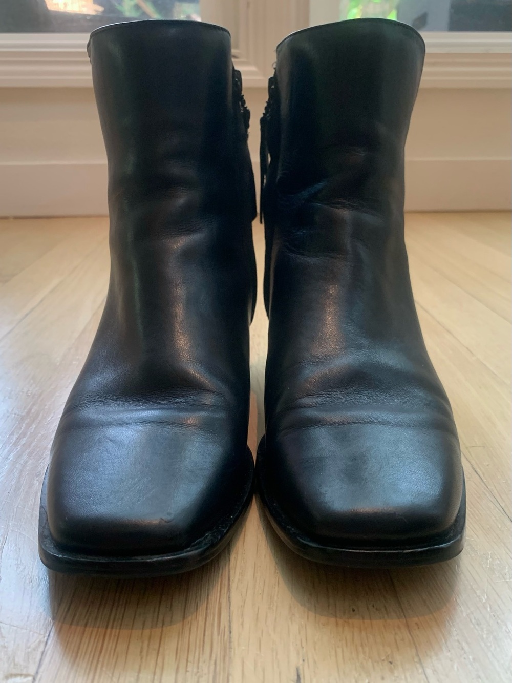Sam Edelman Black Leather “Thatcher” Ankle Boots | Women’s Size 8M
